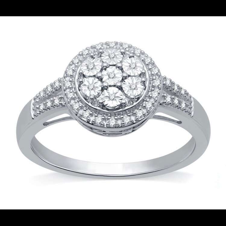 Diamond Sterling Silver Ring Only $145